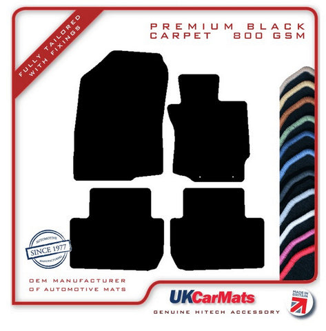 Mitsubishi Outlander Manual 2012 onwards Black Premium Carpet Tailored Car Mats HITECH