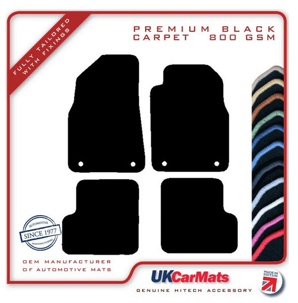 MG MG3 2013 onwards Black Premium Carpet Tailored Car Mats HITECH