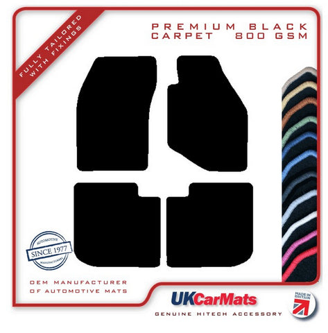 Mitsubishi Evo 1-2-3 1992-1996 Black Premium Carpet Tailored Car Mats HITECH