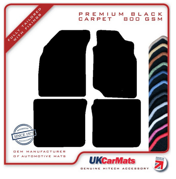 Mitsubishi Evo 7-8 2001-2005 Black Premium Carpet Tailored Car Mats HITECH