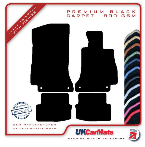 Mercedes C Class (W205) Coupe Automatic 2016-2021 Black Premium Carpet Tailored Car Mats HITECH