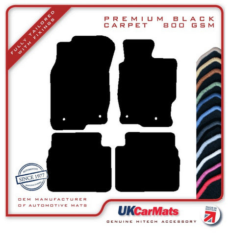 Mazda 6 2008-2012 Black Premium Carpet Tailored Car Mats HITECH