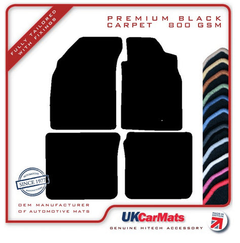 Mitsubishi Evo 9 2005-2006 Black Premium Carpet Tailored Car Mats HITECH