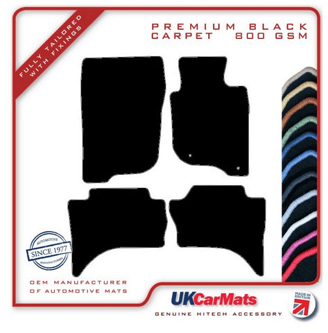 Mitsubishi L200 BARBARIAN 2015 onwards Black Premium Carpet Tailored Car Mats HITECH
