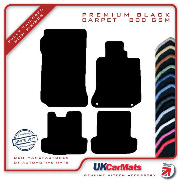Mercedes C Class (W204) Coupe Manual 2011-2015 Black Premium Carpet Tailored Car Mats HITECH