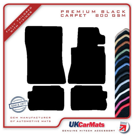 Mercedes S Class (W126) Coupe 1982-1992 Black Premium Carpet Tailored Car Mats HITECH