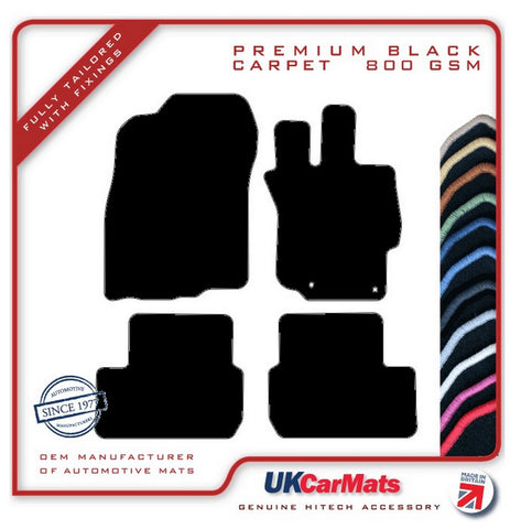 Mitsubishi Lancer Manual 2008-2017 Black Premium Carpet Tailored Car Mats HITECH