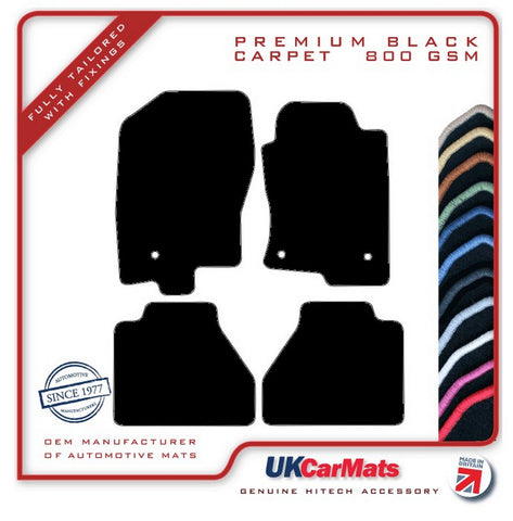 Nissan Navara 2010-2015 Black Premium Carpet Tailored Car Mats HITECH