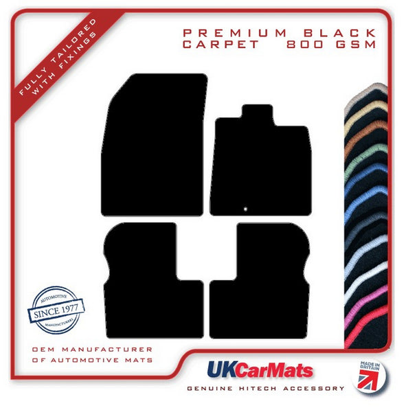 Nissan Micra Mk4 2010-2017 Black Premium Carpet Tailored Car Mats HITECH