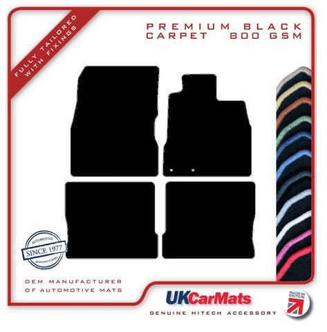 Nissan Note 2013 onwards Black Premium Carpet Tailored Car Mats HITECH