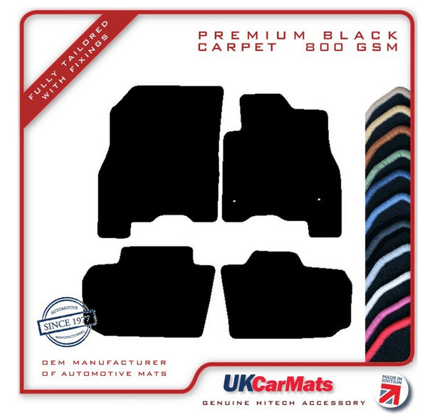 Nissan Leaf 2013-2017 Black Premium Carpet Tailored Car Mats HITECH