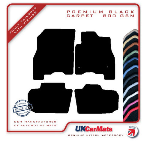 Nissan Leaf 2013-2017 Black Premium Carpet Tailored Car Mats HITECH