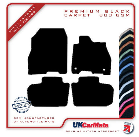 Nissan Leaf 2017 onwards Black Premium Carpet Tailored Car Mats HITECH