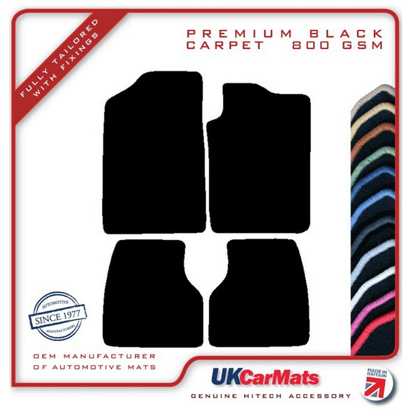 Peugeot 405 1988-1995 Black Premium Carpet Tailored Car Mats HITECH