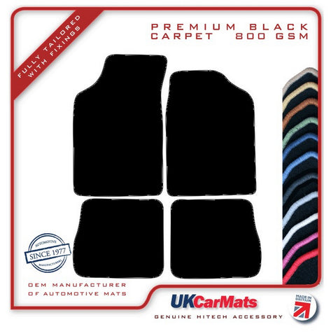 Peugeot 106 1991-1999 Black Premium Carpet Tailored Car Mats HITECH
