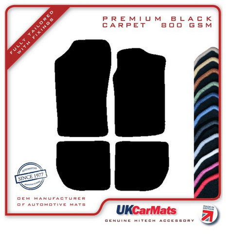 Peugeot 306 Cabriolet 1994-2003 Black Premium Carpet Tailored Car Mats HITECH