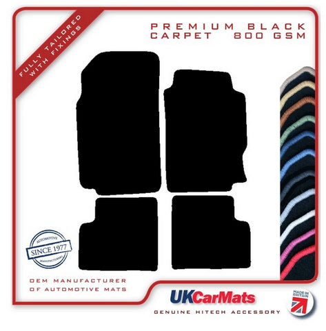 Peugeot 406 1996-2004 Black Premium Carpet Tailored Car Mats HITECH