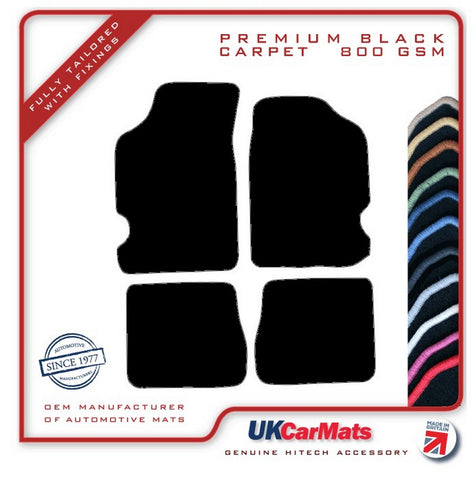 Peugeot 106 2000-2004 Black Premium Carpet Tailored Car Mats HITECH
