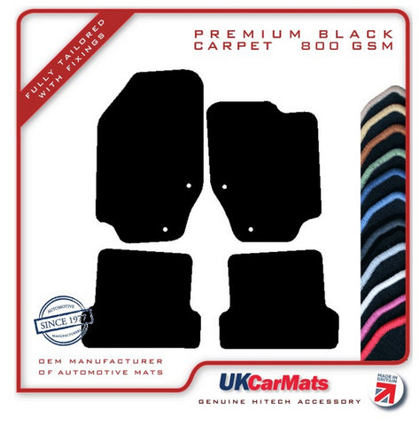 Peugeot 307 Coupe Cabriolet 2003-2006 Black Premium Carpet Tailored Car Mats HITECH