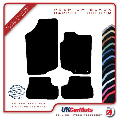 Peugeot 207 CC 2007 onwards Black Premium Carpet Tailored Car Mats HITECH
