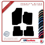 Peugeot 207 2006-2014 Black Premium Carpet Tailored Car Mats HITECH