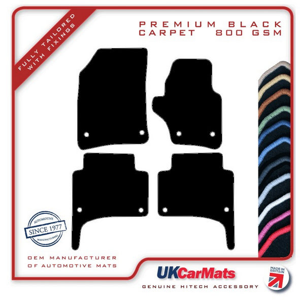 Porsche Cayenne 1st generation (Round Fixings) 2003-2010 Black Premium Carpet Tailored Car Mats HITECH