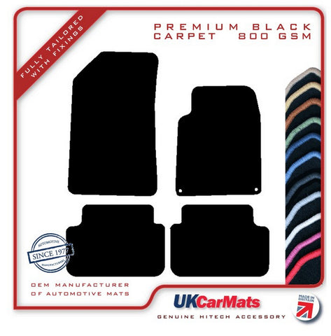 Peugeot 407 Coupe 2006-2010 Black Premium Carpet Tailored Car Mats HITECH