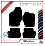 Peugeot 308 2007-2013 Black Premium Carpet Tailored Car Mats HITECH