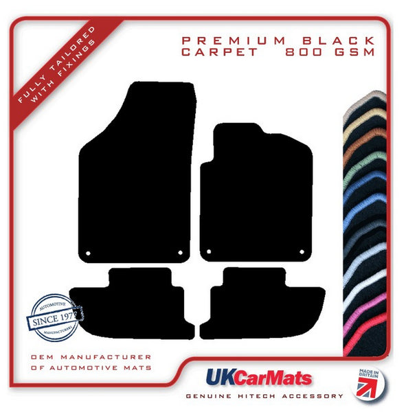 Peugeot RCZ 2010-2015 Black Premium Carpet Tailored Car Mats HITECH