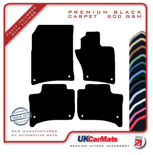 Porsche Cayenne 2nd generation 2010-2018 Black Premium Carpet Tailored Car Mats HITECH