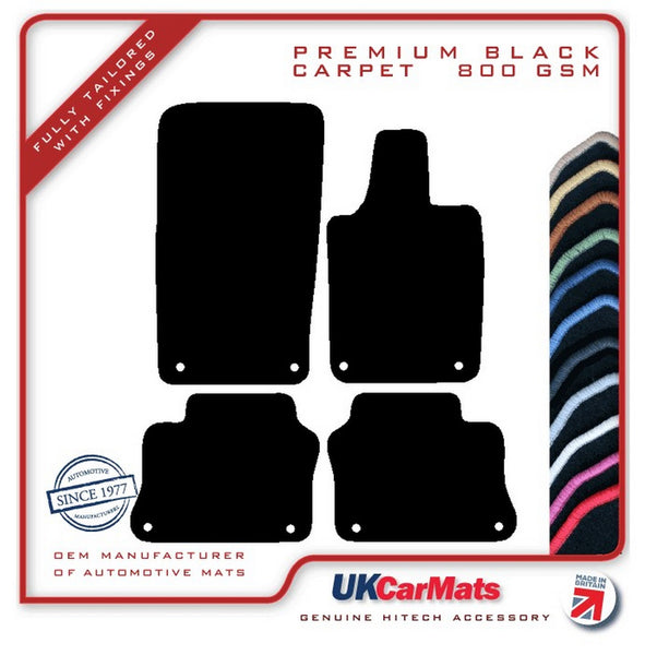 Porsche Panamera (970) SWB 2009-2016 Black Premium Carpet Tailored Car Mats HITECH