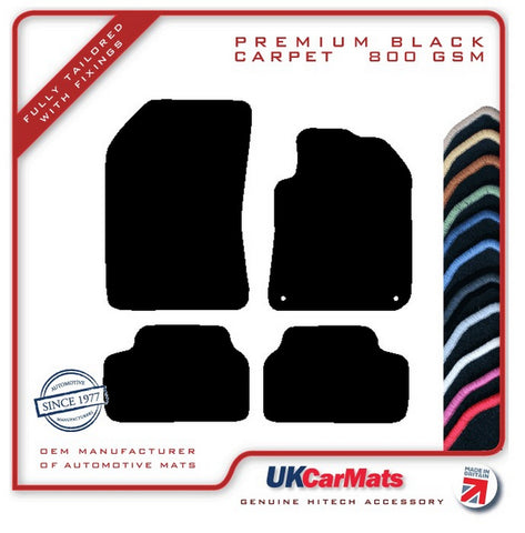 Peugeot 308 2013-2021 Black Premium Carpet Tailored Car Mats HITECH