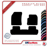 Peugeot 3008 Facelift 2021 onwards Black Premium Carpet Tailored Car Mats HITECH