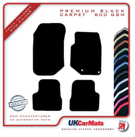 Peugeot 208 2019 onwards Black Premium Carpet Tailored Car Mats HITECH