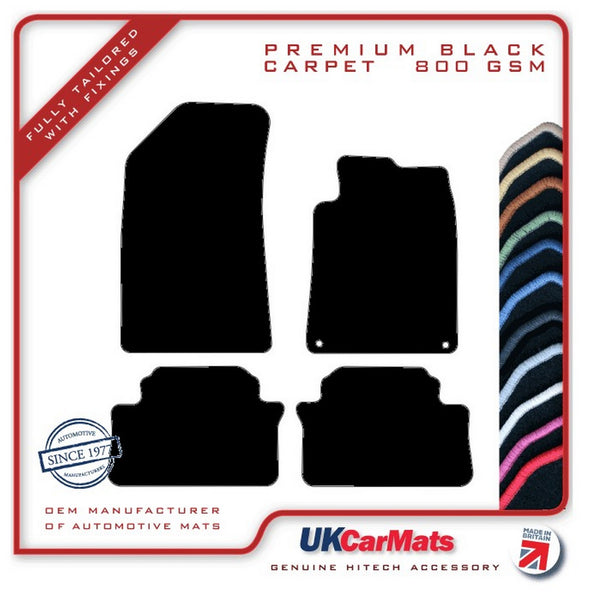 Peugeot 508 2011-2019 Black Premium Carpet Tailored Car Mats HITECH