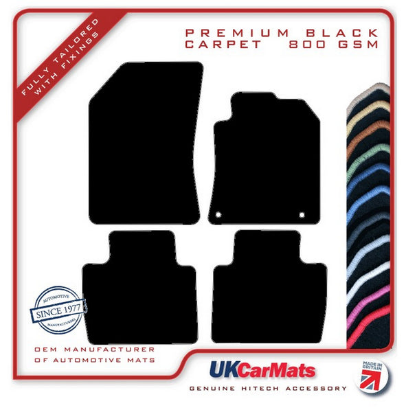 Peugeot 508 2019 onwards Black Premium Carpet Tailored Car Mats HITECH