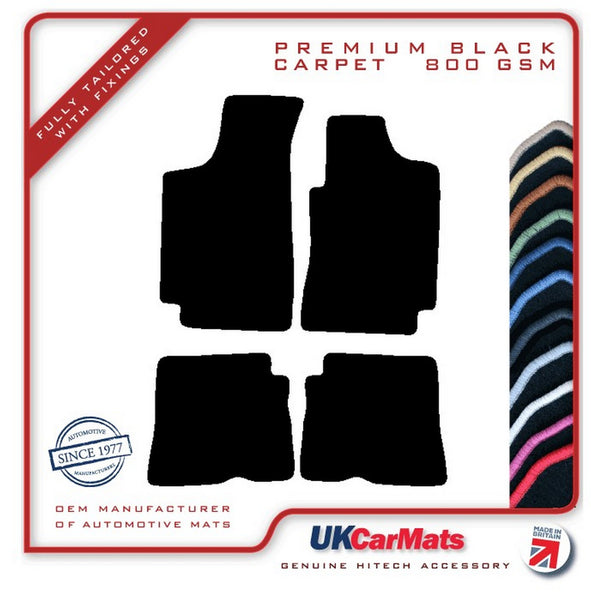 Renault 19 1989-1995 Black Premium Carpet Tailored Car Mats HITECH