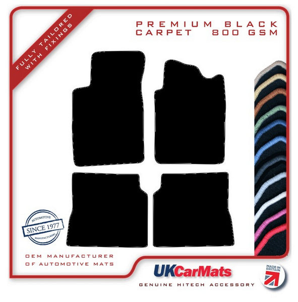 Renault Megane I Saloon 1996-2002 Black Premium Carpet Tailored Car Mats HITECH