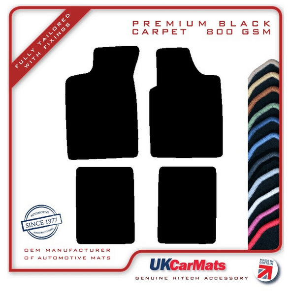 Renault Clio I 1991-1998 Black Premium Carpet Tailored Car Mats HITECH