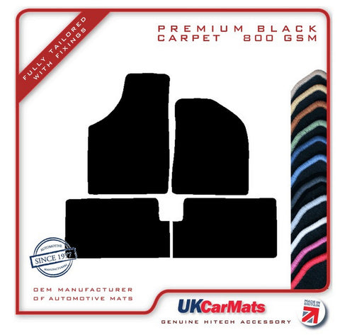 Renault Fuego 1986-1986 Black Premium Carpet Tailored Car Mats HITECH