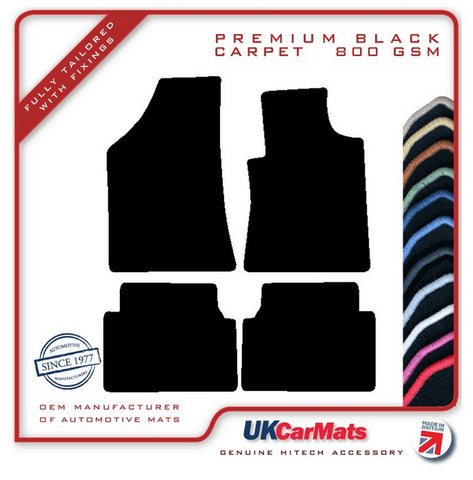 Renault Safrane 1993-2000 Black Premium Carpet Tailored Car Mats HITECH