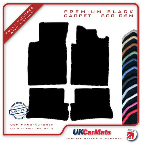 Renault Megane I Cabrio & Coupe 1996-2002 Black Premium Carpet Tailored Car Mats HITECH