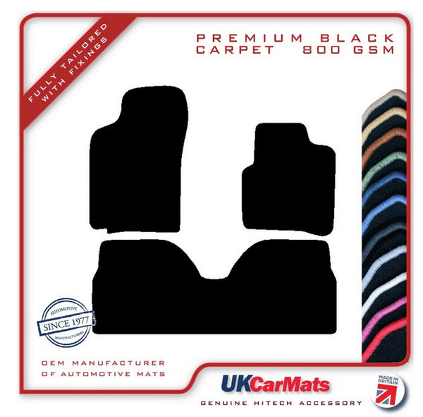Renault Scenic 1996-2003 Black Premium Carpet Tailored Car Mats HITECH