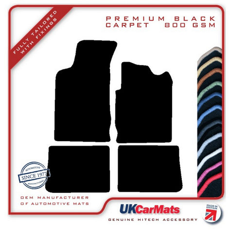 Renault Clio II 1998-2001 Black Premium Carpet Tailored Car Mats HITECH