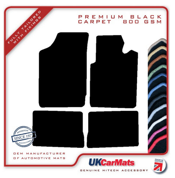 Renault Clio II (Facelift) 2001-2005 Black Premium Carpet Tailored Car Mats HITECH