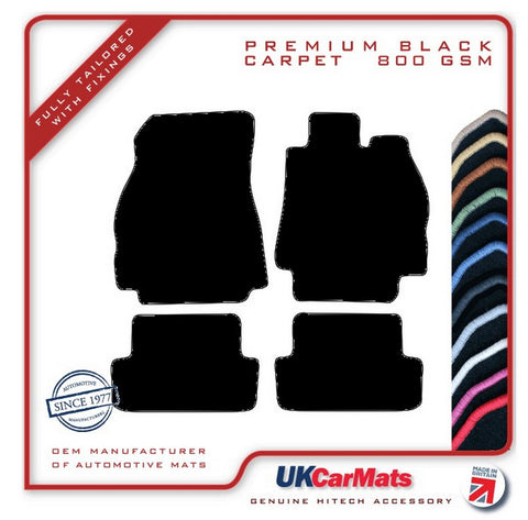 Renault Megane II Hatchback & Sport 2002-2008 Black Premium Carpet Tailored Car Mats HITECH