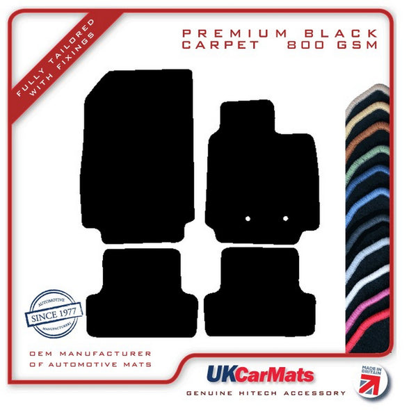 Renault Clio III (Facelift) 2009-2012 Black Premium Carpet Tailored Car Mats HITECH