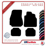 Renault Megane II Cabrio & Coupe 2003-2009 Black Premium Carpet Tailored Car Mats HITECH