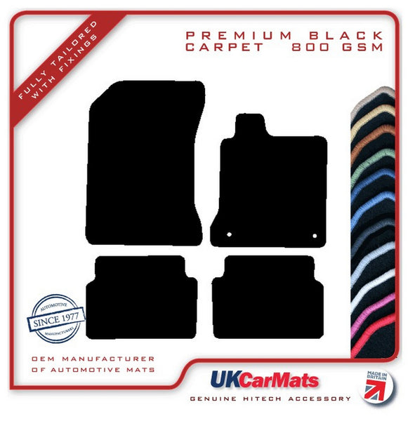 Renault Laguna 2007-2012 Black Premium Carpet Tailored Car Mats HITECH
