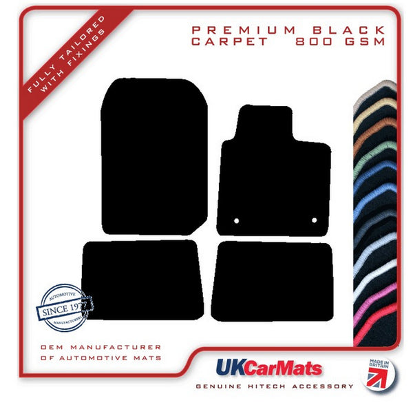 Renault Twingo 2007-2014 Black Premium Carpet Tailored Car Mats HITECH